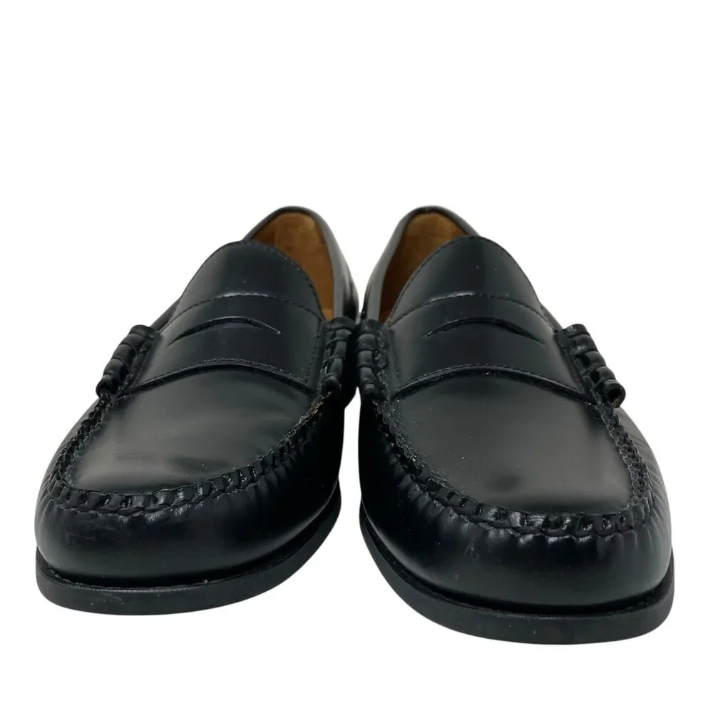 J Crew Camden Penny Loafers Mens 10.5 Black Leather Career Wedding Shoes AV166